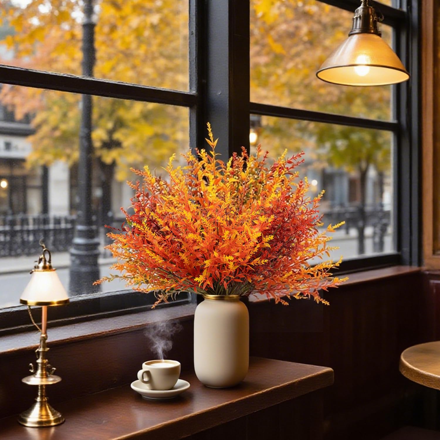 10er-Set Kunstblumen Herbstdeko – für Innen & Außen, Balkon & Garten