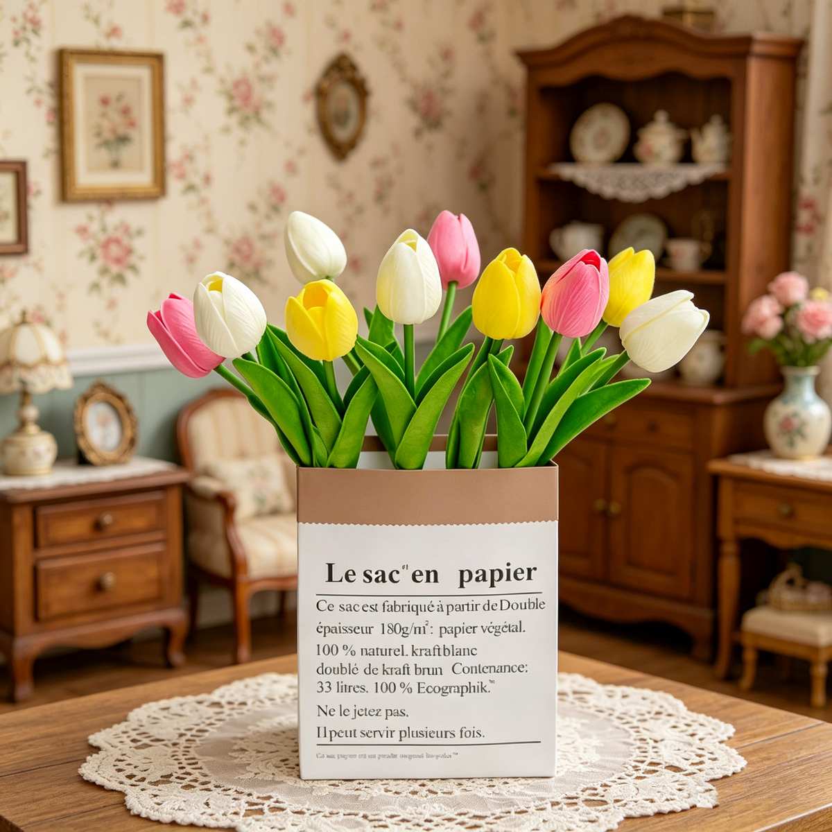 10er Set Real-Touch Tulpen (34 cm) – Latex-Kunstblumen für Hochzeitsstrauß & Home Deko