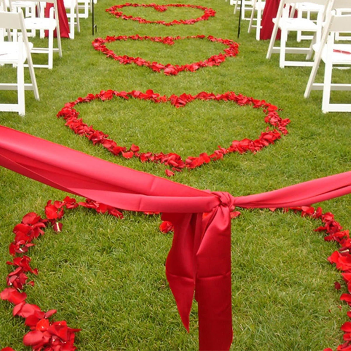1200 stück Künstliche Rosenblätter, Deko Rosenblätter Rot, Rosenblätter Künstlich - Hochzeit, Valentinstag, Den Tischaufsatz, Geburtstag, Romantische Atmosphäre