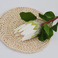 Künstliche Protea Königskerze, einzelner Stängel mit 1 Blüte, 65 cm hoch, aus Seidenstoff, für Hochzeiten und Innendekoration