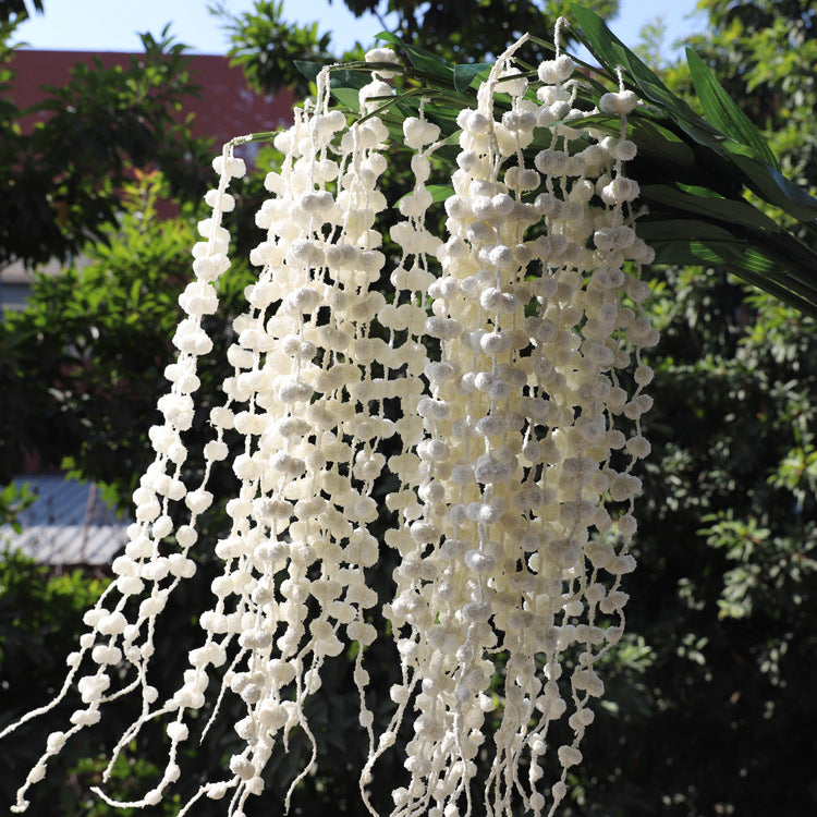 Kunstblume Liebesperlenstrauch hängend, Einzelstiel mit 6 Zweigen, Kunststoff & Kunstseide, für Hochzeit, Hotel und Schaufenster