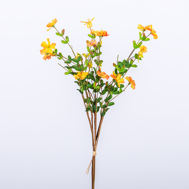 Rustikaler Wildblumen-Strauß aus Seidenstoff, 18 Blüten, 50 cm hoch, für Hochzeit, Dekoration, Büro