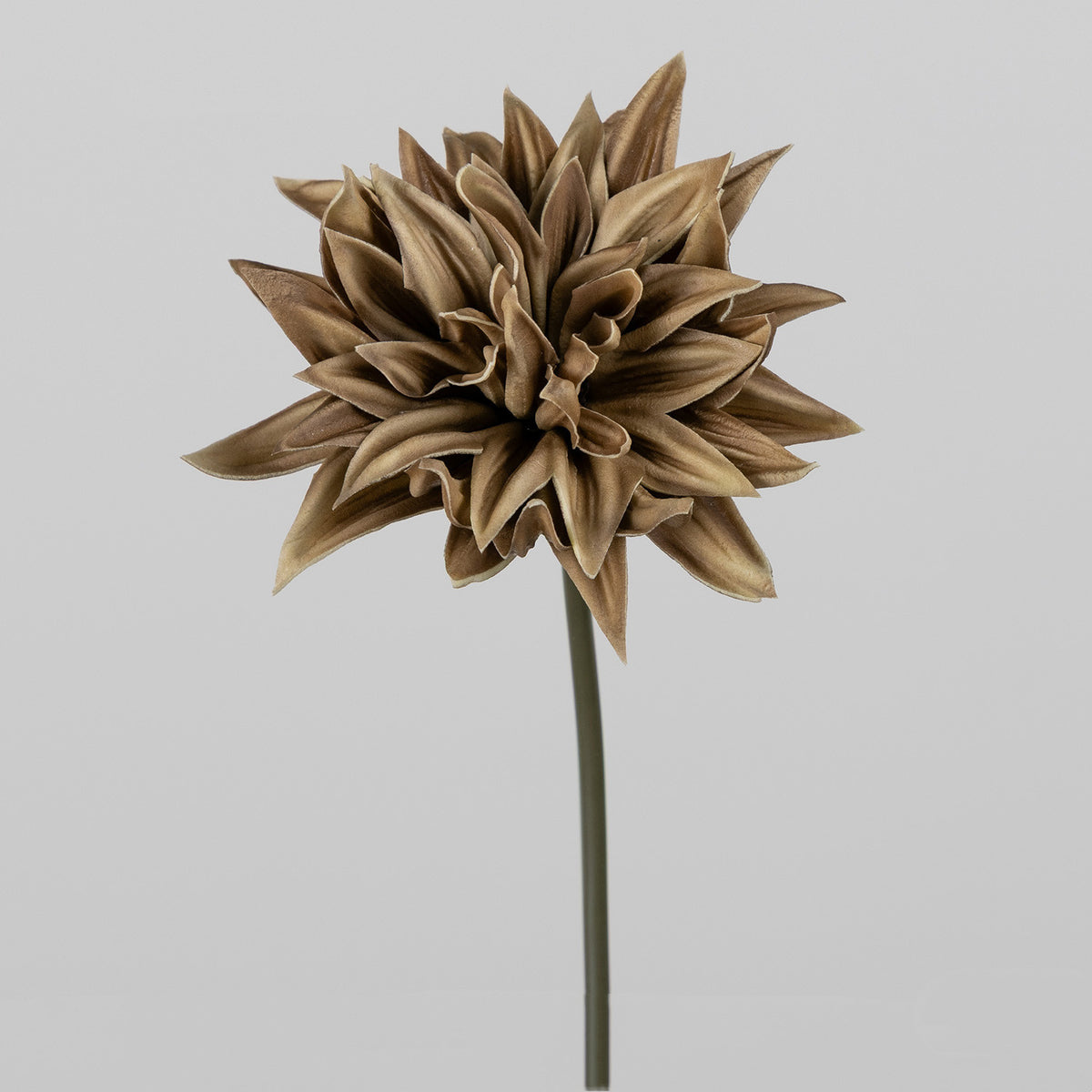 Künstliche Dahlie 37 cm, Hochwertige Stielblume in Vintage Herbstfarben, Täuschend Echte Kunstblume für Vase, Deko, Hochzeit & Gestecke