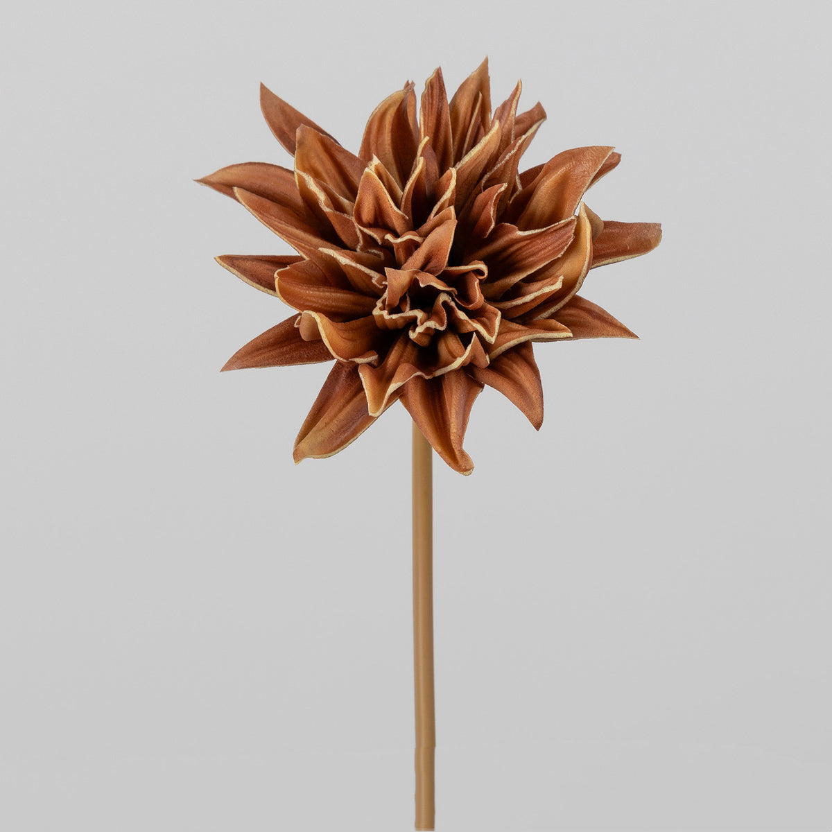 Künstliche Dahlie 37 cm, Hochwertige Stielblume in Vintage Herbstfarben, Täuschend Echte Kunstblume für Vase, Deko, Hochzeit & Gestecke