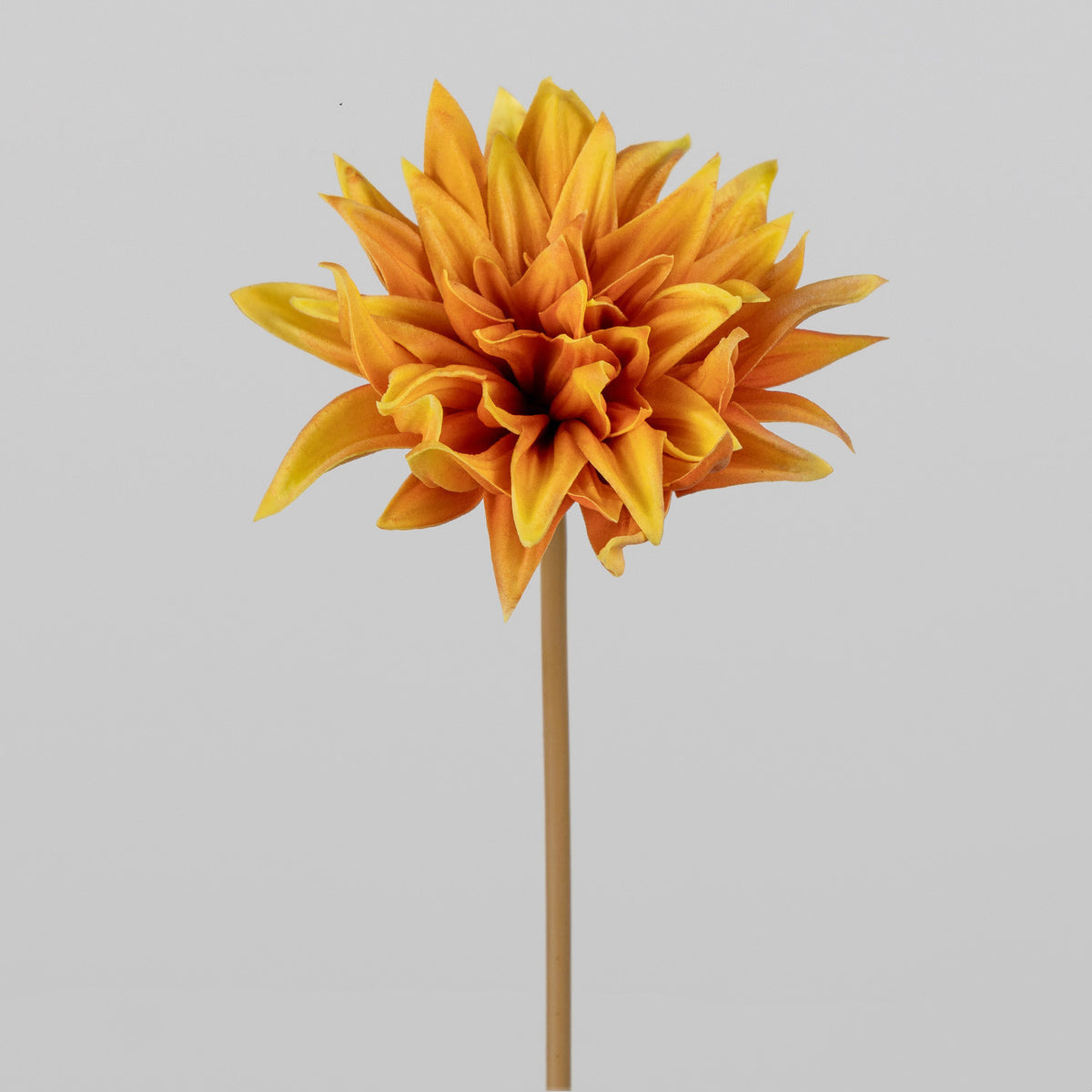 Künstliche Dahlie 37 cm, Hochwertige Stielblume in Vintage Herbstfarben, Täuschend Echte Kunstblume für Vase, Deko, Hochzeit & Gestecke