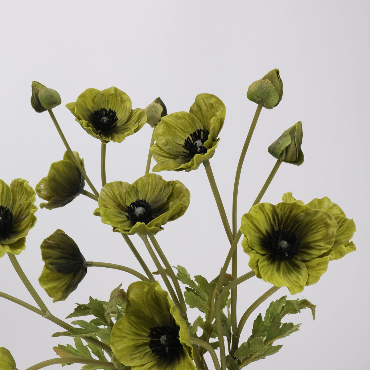 Mohnblume künstlich 38 cm, hochwertiger Real Touch Mohn-Stiel, täuschend echt für Vase, Hochzeitsdeko, Arrangements & Landhausstil