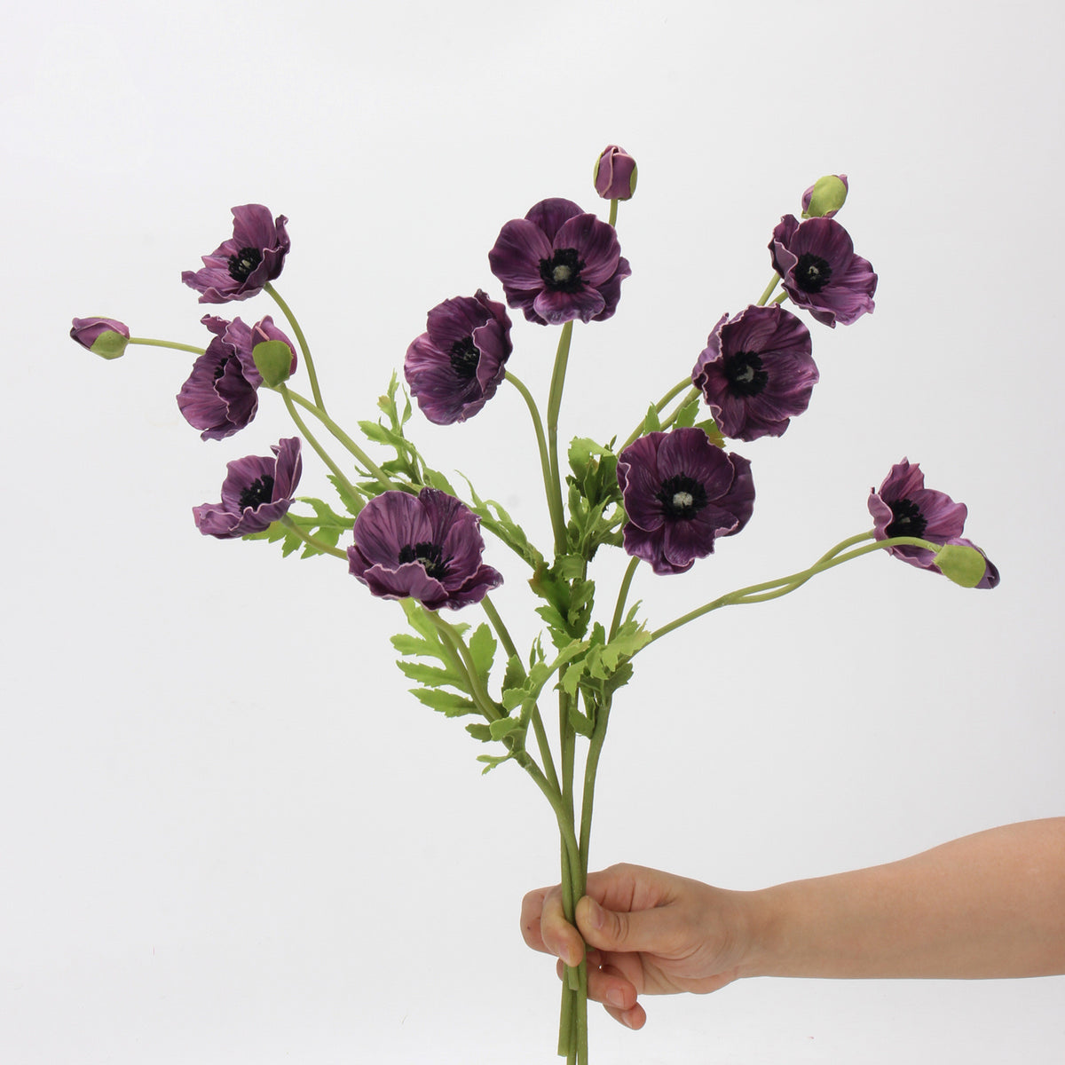 Mohnblume künstlich 38 cm, hochwertiger Real Touch Mohn-Stiel, täuschend echt für Vase, Hochzeitsdeko, Arrangements & Landhausstil