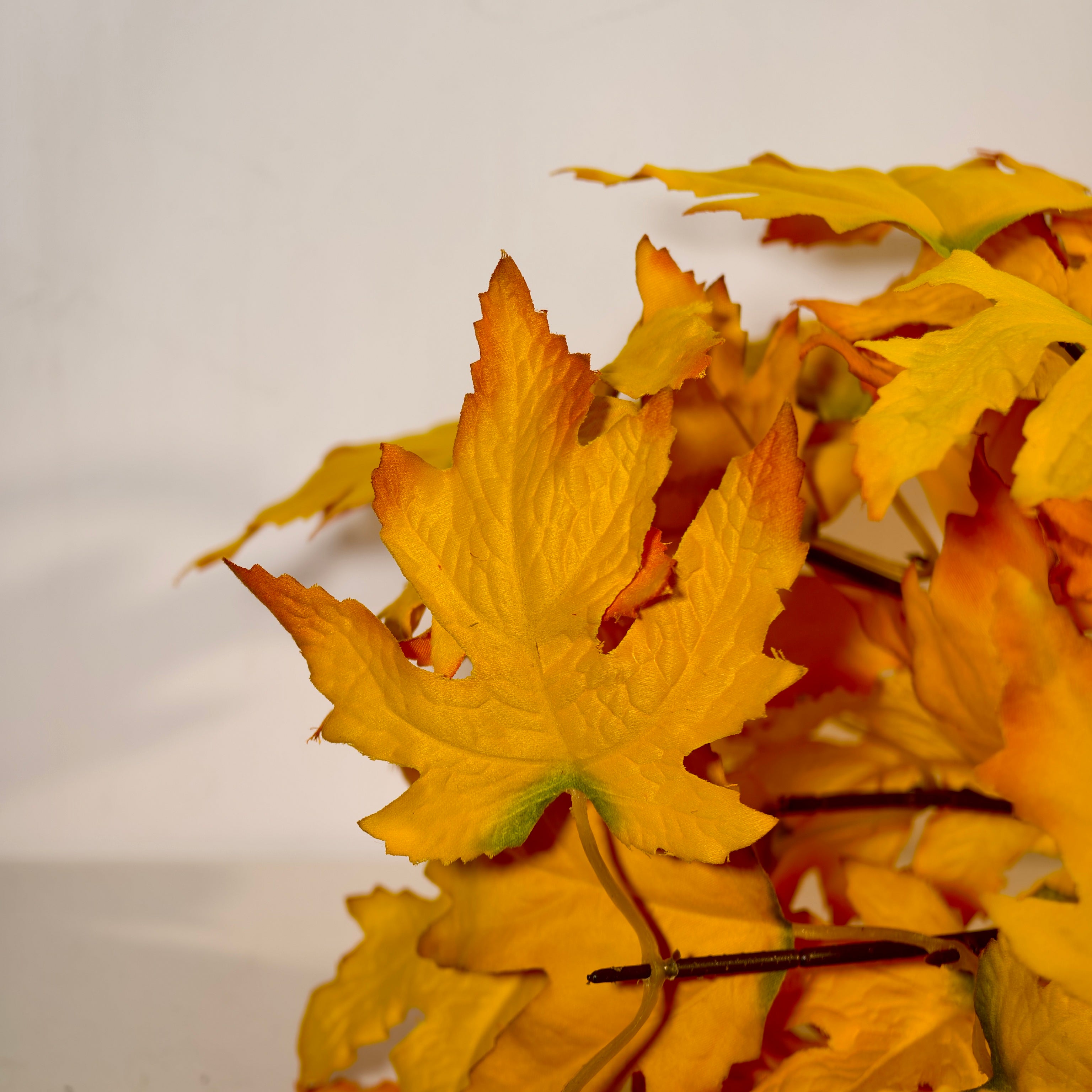3er Set Künstliche Herbst-Ahornzweige mit 18 Blattstielen, 35 cm Faux Herbstlaub Sträuße für Vase, Heimdekoration, Thanksgiving Mittelpunkt & Hochzeit