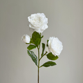 Real Touch Weiße Gardenie Kunstblume, 56 cm Hoch, 2 Blüten, Perfekt für Hochzeit und Taufe Deko