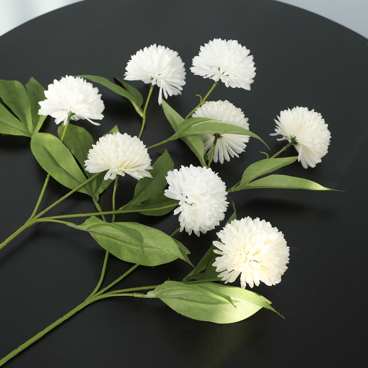 6 weiße Herbst-Chrysanthemen Kunstblumen, 65 cm hoch – ideal für Vase, Hochzeit & Cottagecore Deko