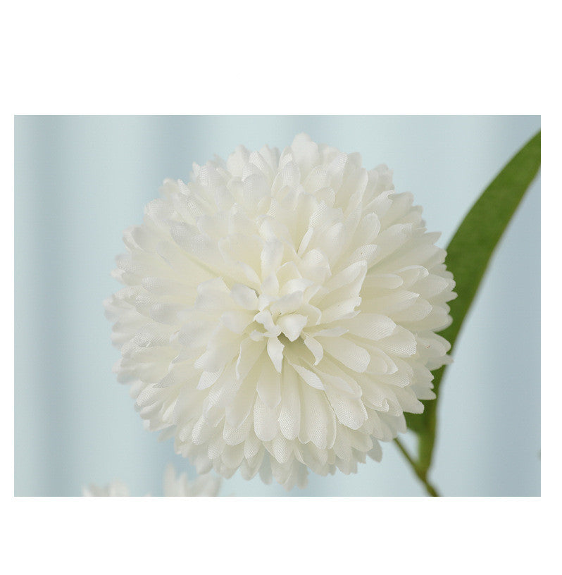 6 weiße Herbst-Chrysanthemen Kunstblumen, 65 cm hoch – ideal für Vase, Hochzeit & Cottagecore Deko