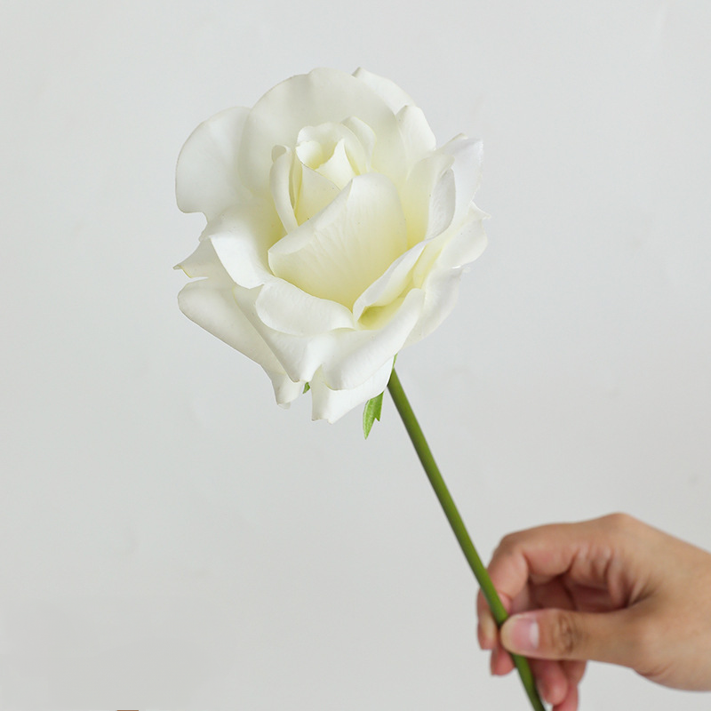 Real Touch Kunstrose 36 cm, Einzelne Rose mit naturgetreuer Haptik, Premium Kunstblume für Vase, Hochzeit & langlebige Dekoration