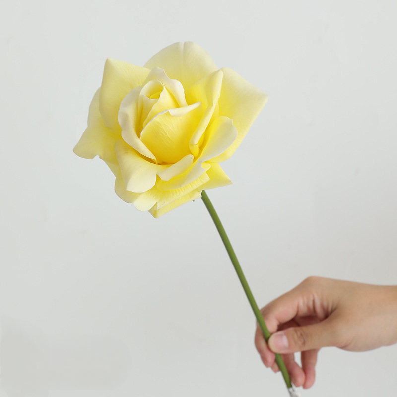 Real Touch Kunstrose 36 cm, Einzelne Rose mit naturgetreuer Haptik, Premium Kunstblume für Vase, Hochzeit & langlebige Dekoration