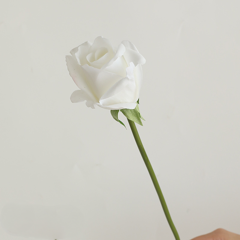 Real Touch Kunstrose 36 cm, Einzelne Rose mit naturgetreuer Haptik, Premium Kunstblume für Vase, Hochzeit & langlebige Dekoration
