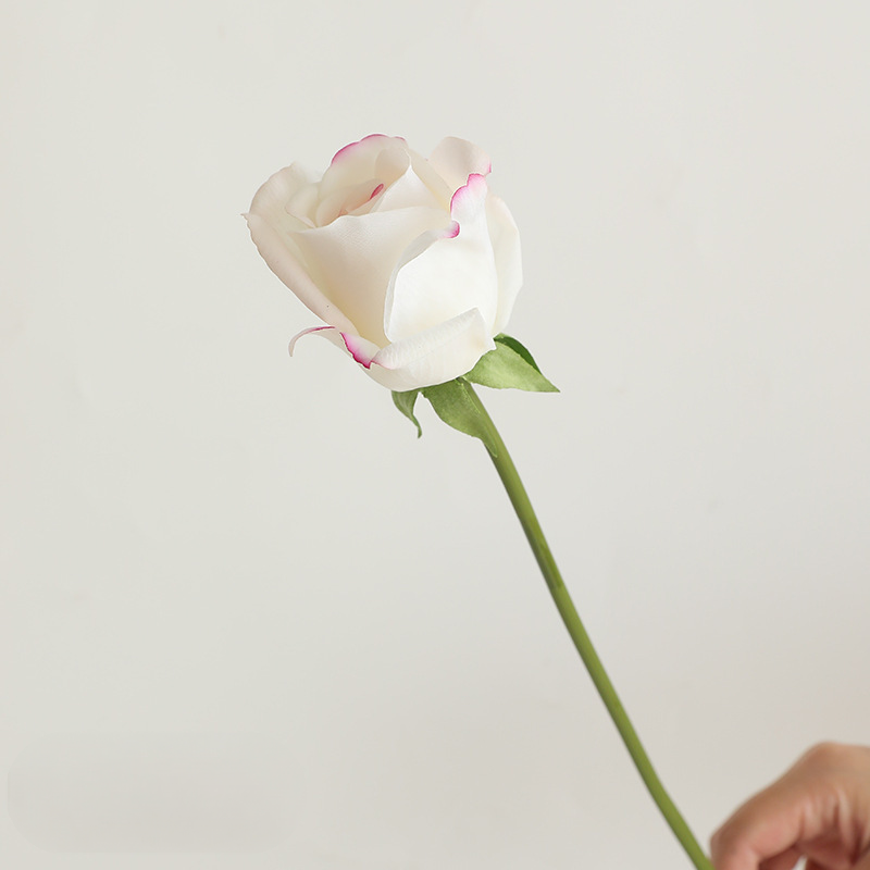 Real Touch Kunstrose 36 cm, Einzelne Rose mit naturgetreuer Haptik, Premium Kunstblume für Vase, Hochzeit & langlebige Dekoration