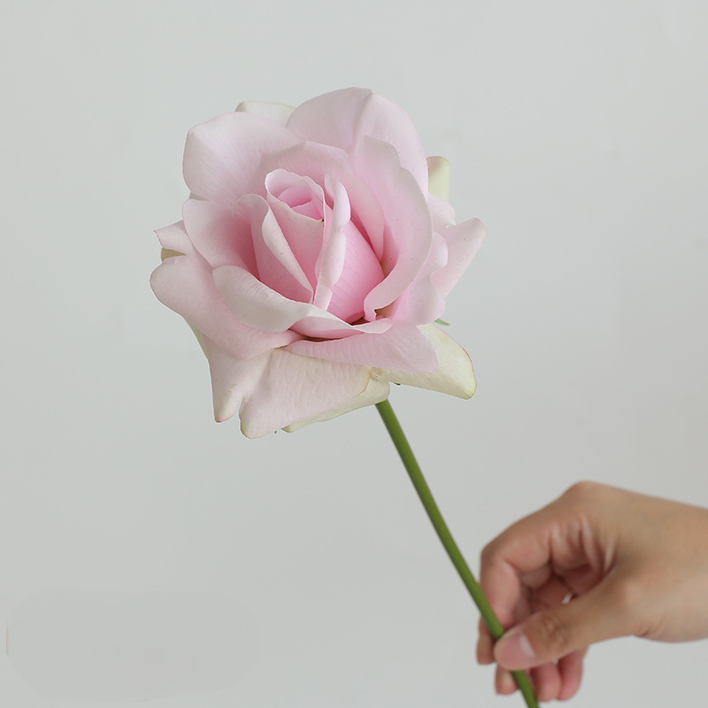 Real Touch Kunstrose 36 cm, Einzelne Rose mit naturgetreuer Haptik, Premium Kunstblume für Vase, Hochzeit & langlebige Dekoration
