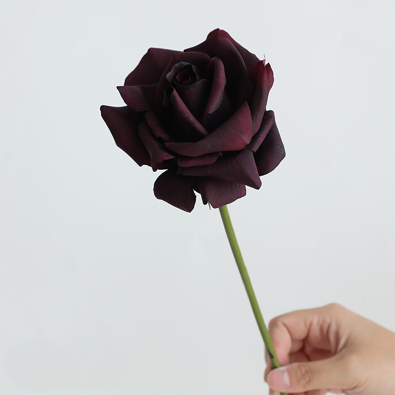 Real Touch Kunstrose 36 cm, Einzelne Rose mit naturgetreuer Haptik, Premium Kunstblume für Vase, Hochzeit & langlebige Dekoration