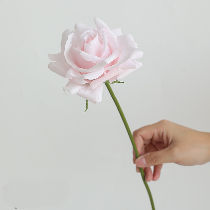Real Touch Kunstrose 36 cm, Einzelne Rose mit naturgetreuer Haptik, Premium Kunstblume für Vase, Hochzeit & langlebige Dekoration