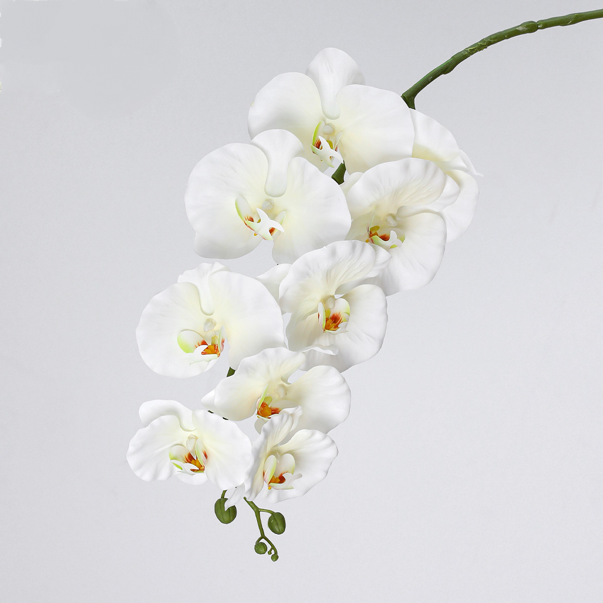 Phalaenopsis Orchidee künstlich 2er-Set, 102 cm langer Orchideenzweig mit 9 Blüten, Kunstblume für hohe Vasen, Hochzeit, Dekoration, extrem realistische Optik
