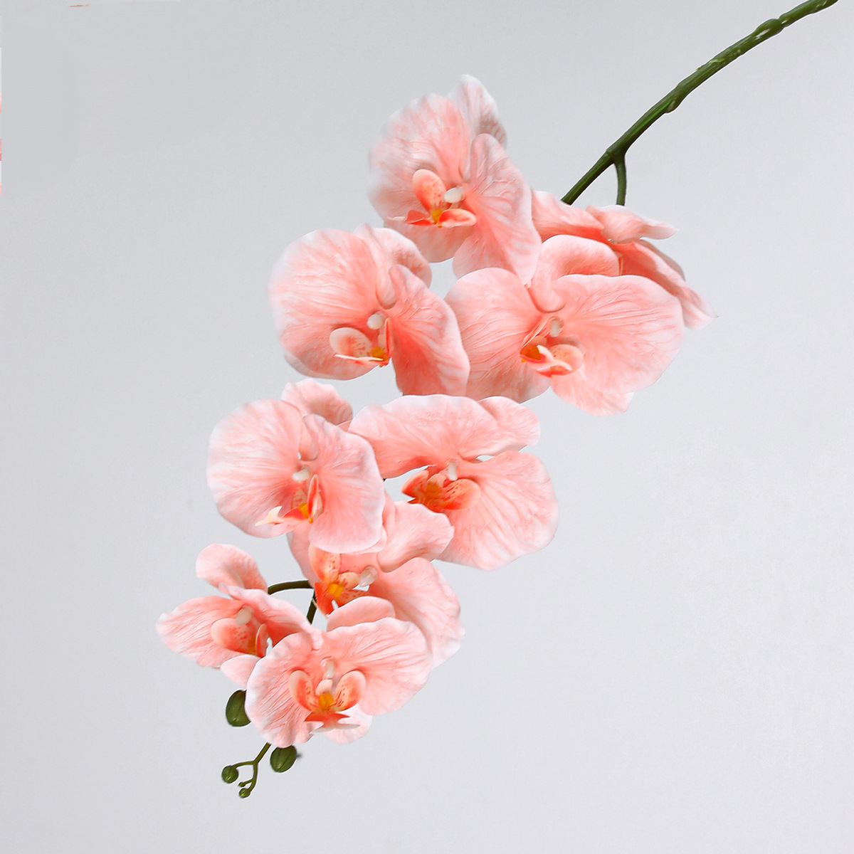 Phalaenopsis Orchidee künstlich 2er-Set, 102 cm langer Orchideenzweig mit 9 Blüten, Kunstblume für hohe Vasen, Hochzeit, Dekoration, extrem realistische Optik