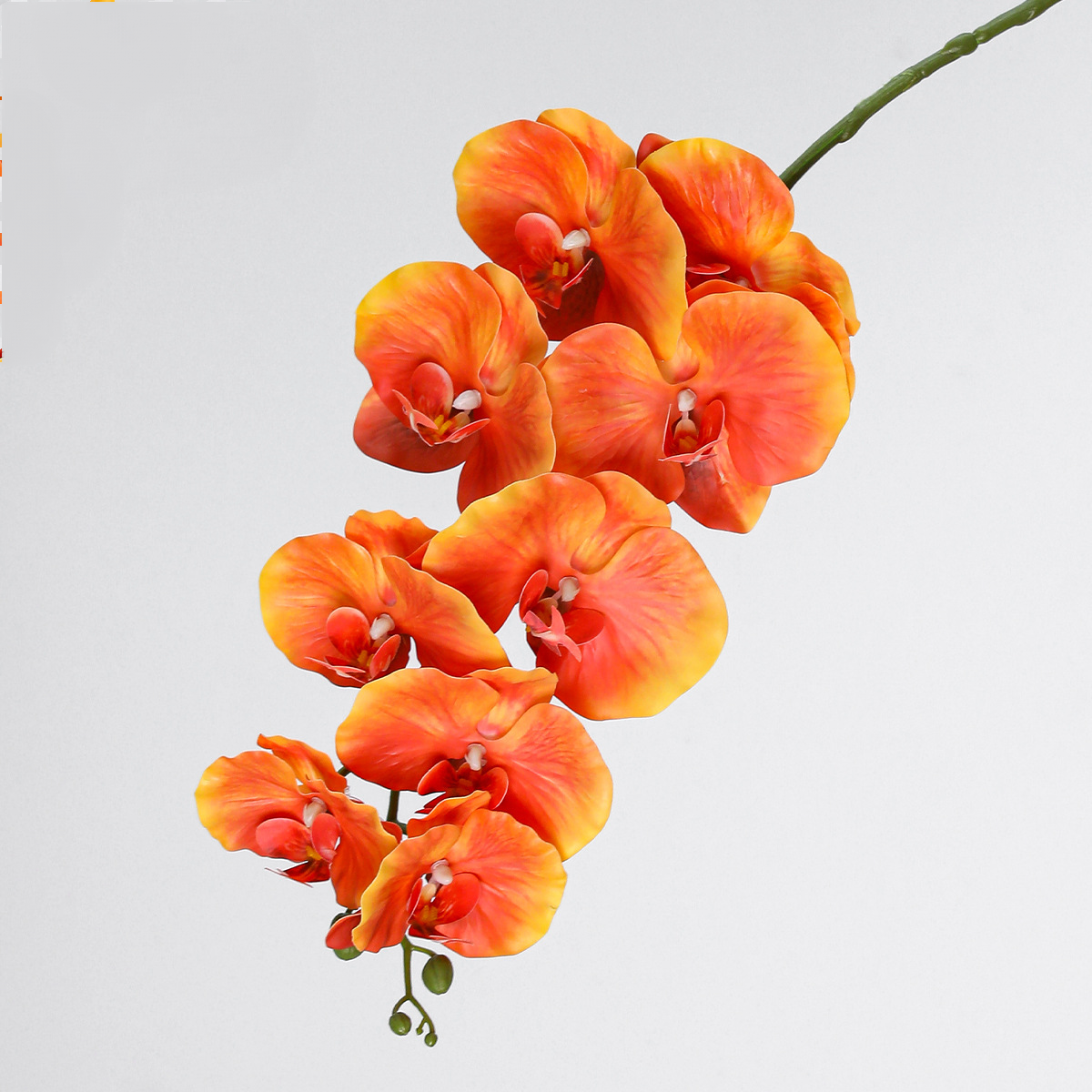 Phalaenopsis Orchidee künstlich 2er-Set, 102 cm langer Orchideenzweig mit 9 Blüten, Kunstblume für hohe Vasen, Hochzeit, Dekoration, extrem realistische Optik