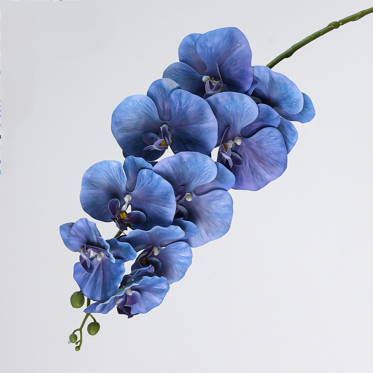 Phalaenopsis Orchidee künstlich 2er-Set, 102 cm langer Orchideenzweig mit 9 Blüten, Kunstblume für hohe Vasen, Hochzeit, Dekoration, extrem realistische Optik