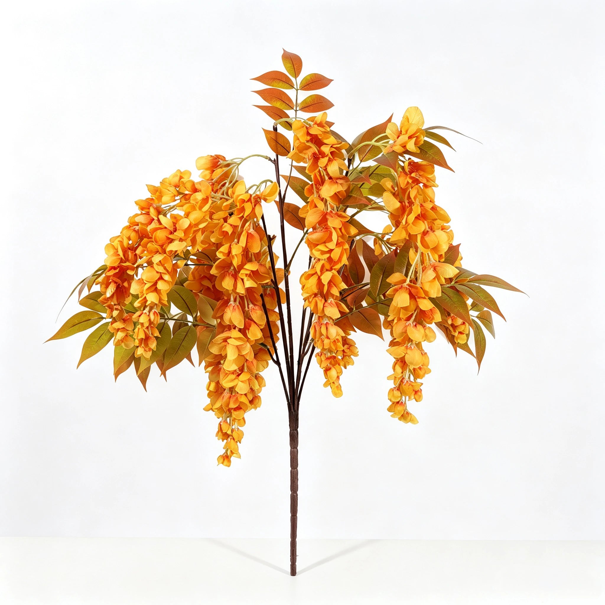 Künstlicher Blauregen Strauß 55cm, Hängende Seidenblumen in Premium-Qualität, Naturgetreue Kunstblumen für Deko, Hochzeit & Gastronomie