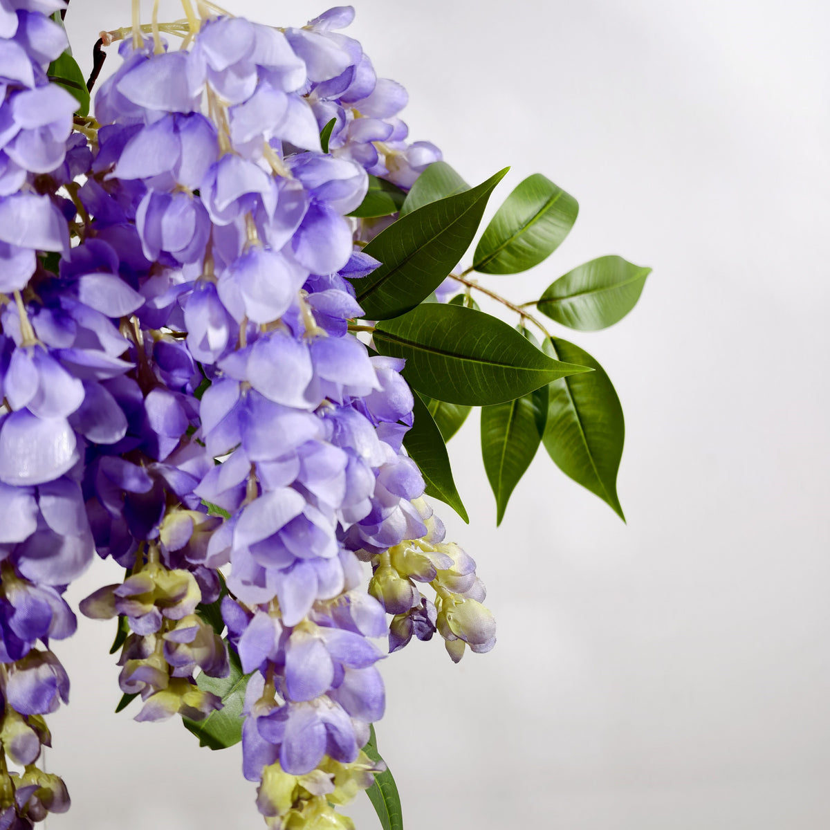 Künstlicher Blauregen Strauß 55cm, Hängende Seidenblumen in Premium-Qualität, Naturgetreue Kunstblumen für Deko, Hochzeit & Gastronomie