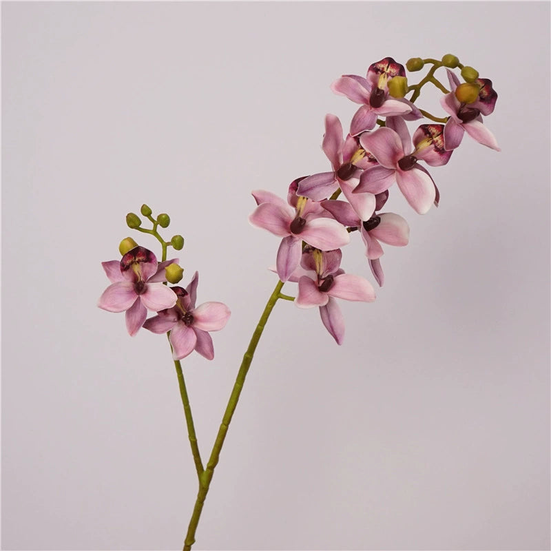 Künstlicher Orchideenzweig 87 cm | Real Touch | 18 Blüten | Kunstblume für Bodenvase, Hochzeit & Eventfloristik