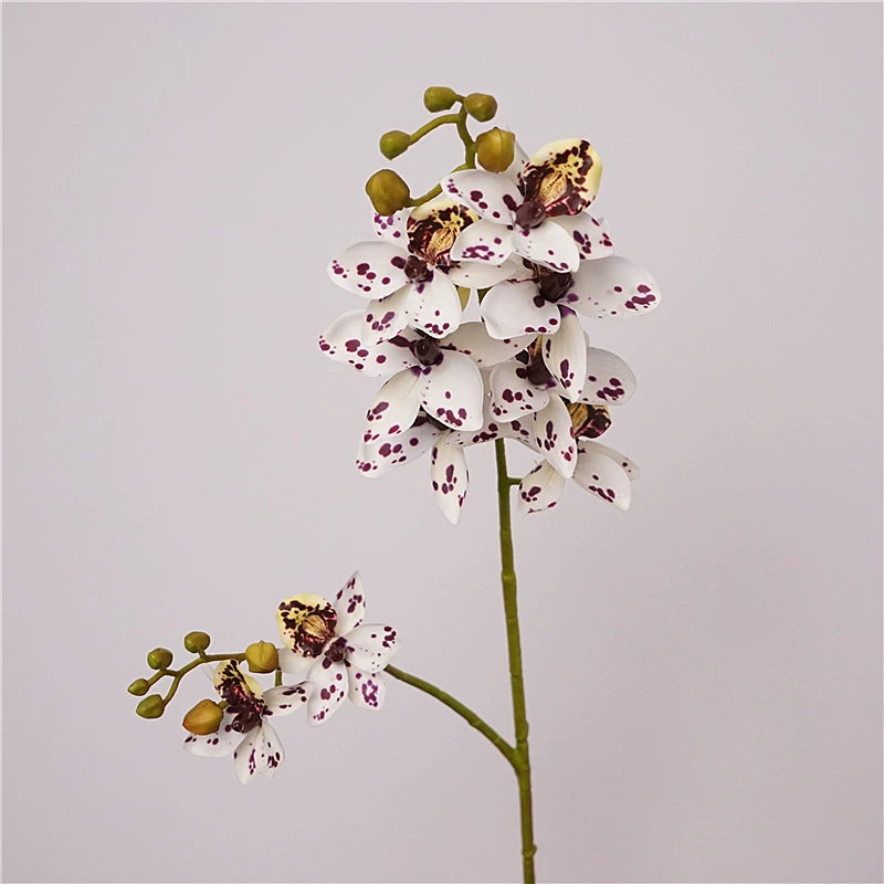 Künstlicher Orchideenzweig 87 cm | Real Touch | 18 Blüten | Kunstblume für Bodenvase, Hochzeit & Eventfloristik