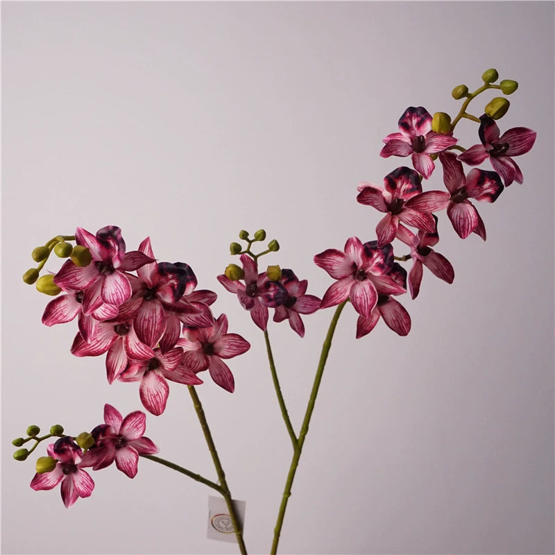 Künstlicher Orchideenzweig 87 cm | Real Touch | 18 Blüten | Kunstblume für Bodenvase, Hochzeit & Eventfloristik
