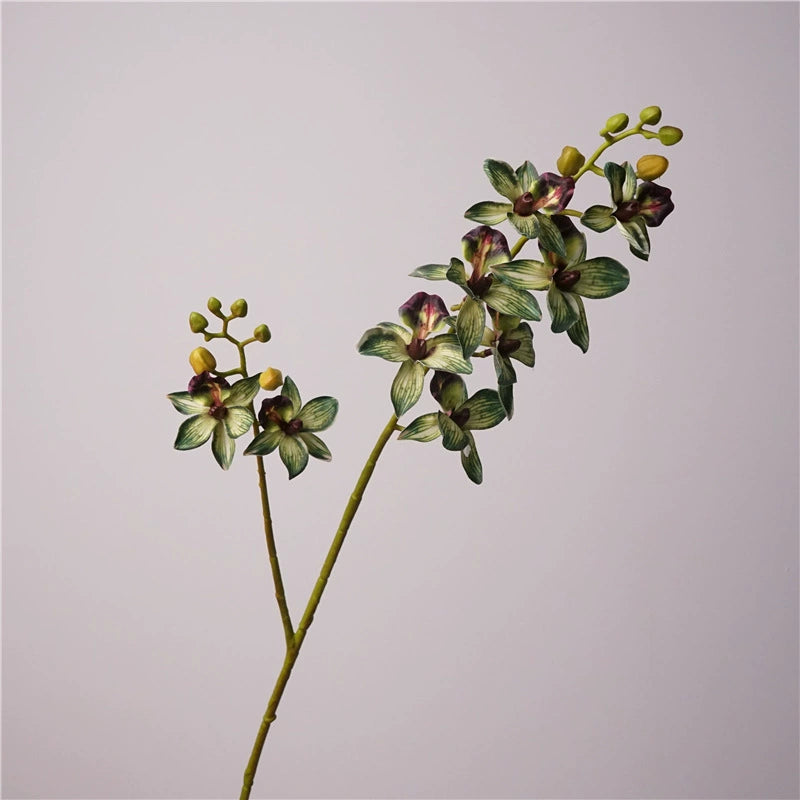 Künstlicher Orchideenzweig 87 cm | Real Touch | 18 Blüten | Kunstblume für Bodenvase, Hochzeit & Eventfloristik