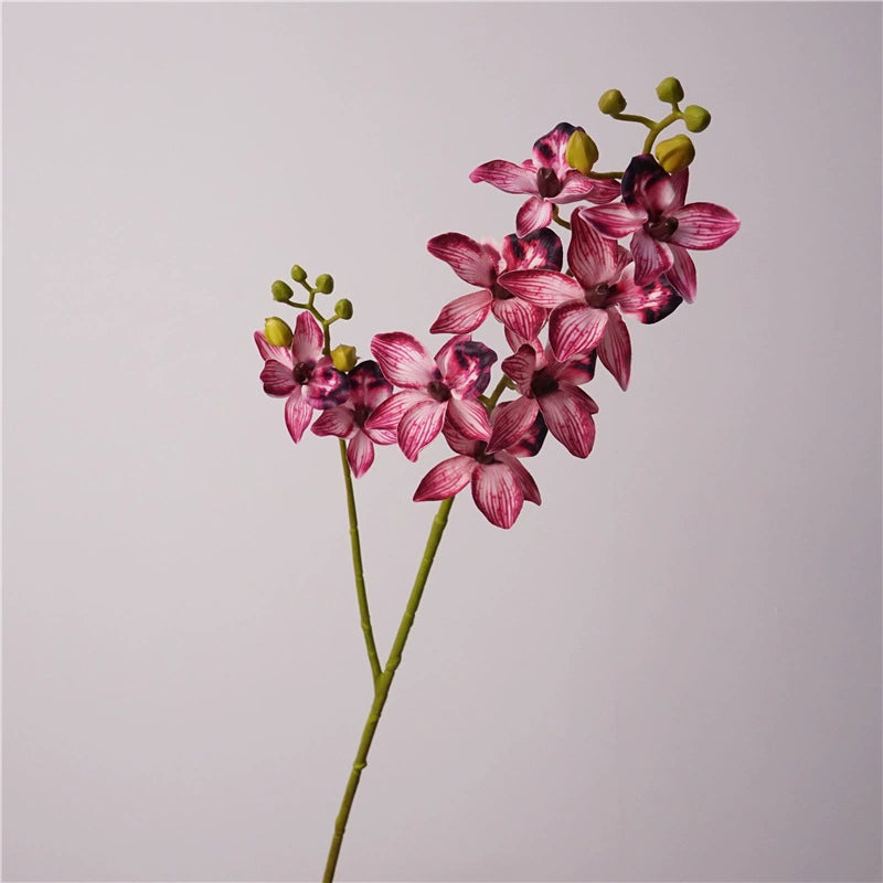 Künstlicher Orchideenzweig 87 cm | Real Touch | 18 Blüten | Kunstblume für Bodenvase, Hochzeit & Eventfloristik