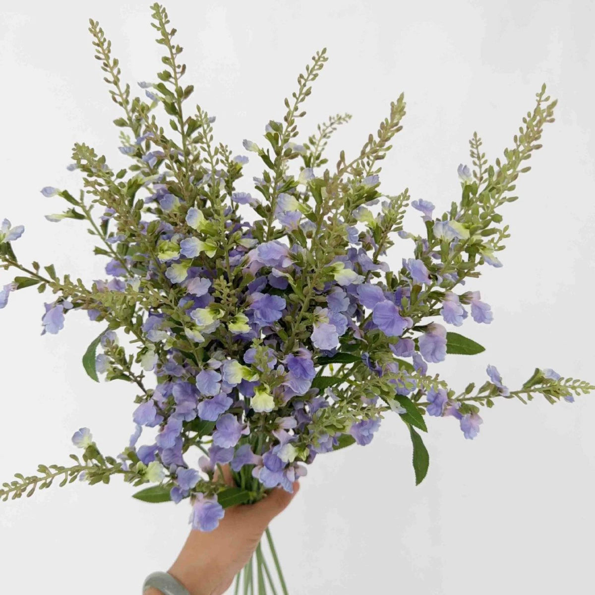 Künstlicher Ziersalbei 66 cm | Täuschend Echter Dekozweig | Kunstblume für Vase, Hochzeit & Gastronomie