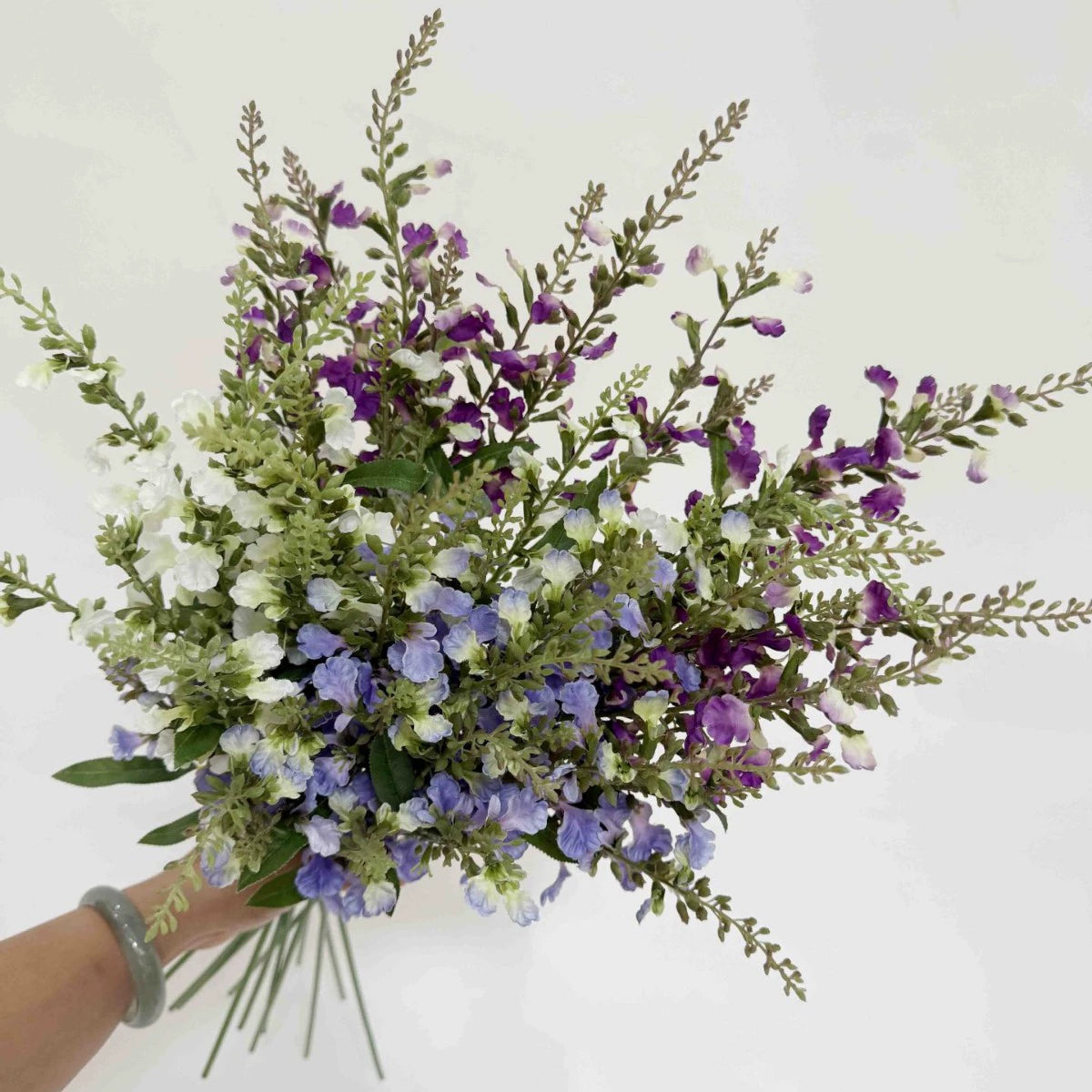 Künstlicher Ziersalbei 66 cm | Täuschend Echter Dekozweig | Kunstblume für Vase, Hochzeit & Gastronomie