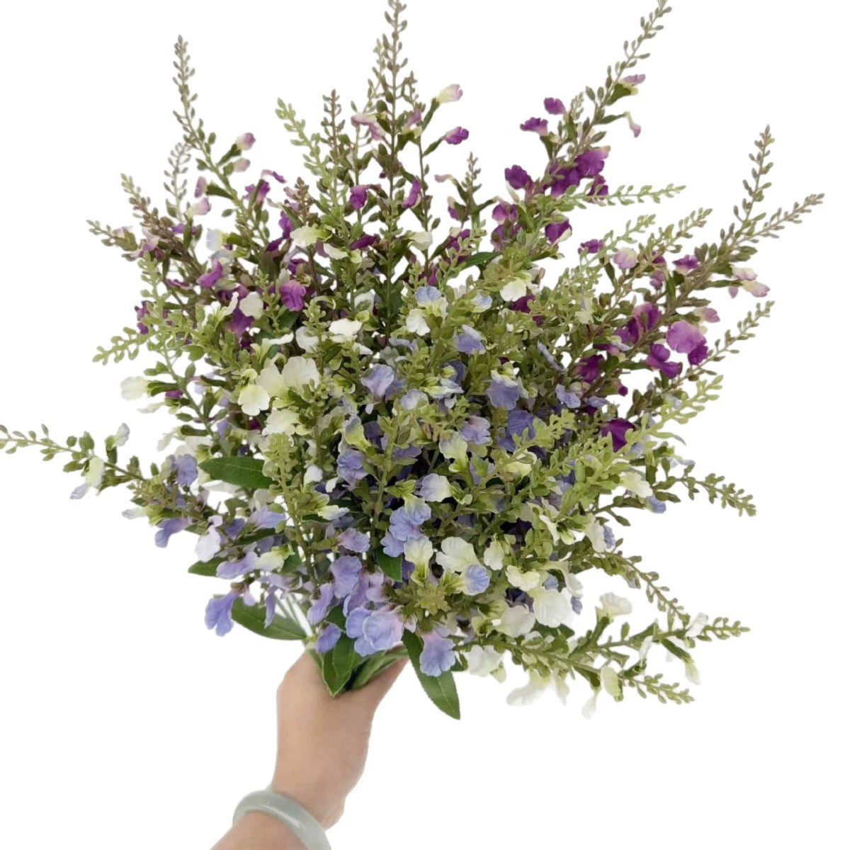 Künstlicher Ziersalbei 66 cm | Täuschend Echter Dekozweig | Kunstblume für Vase, Hochzeit & Gastronomie