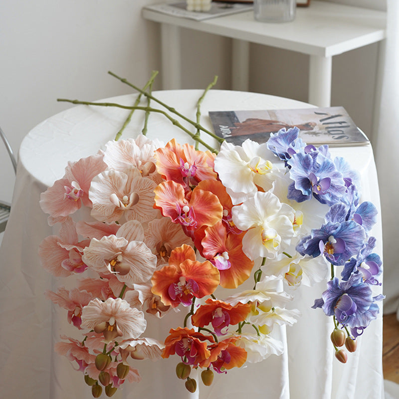 Phalaenopsis Orchidee künstlich 98 cm | 9 Blüten | Real-Touch | Kunstblume für Dekoration, Hochzeit & Floristik