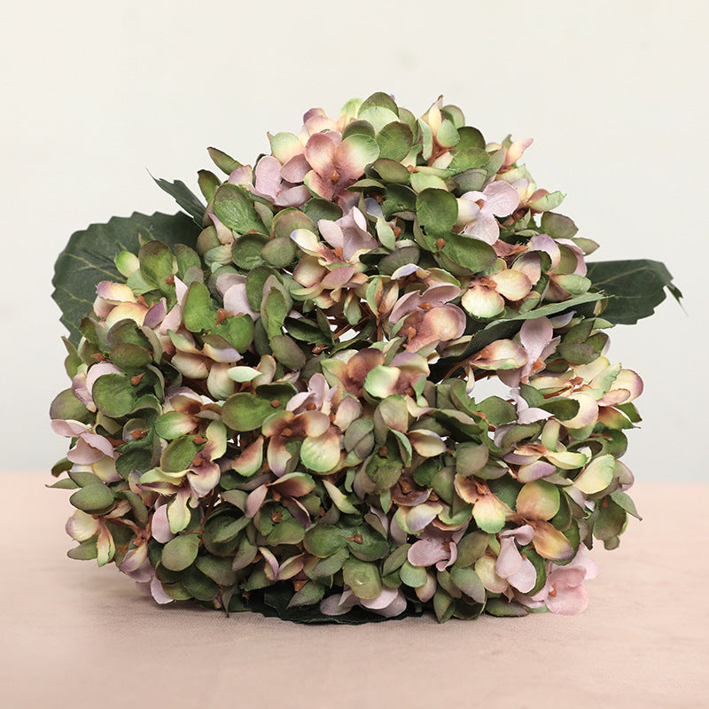 Hortensien Kunstblumen Strauß 33 cm | 3 Stiele | Realistische Herbst-Hortensie für Vase, Hochzeitsdeko & Floristik