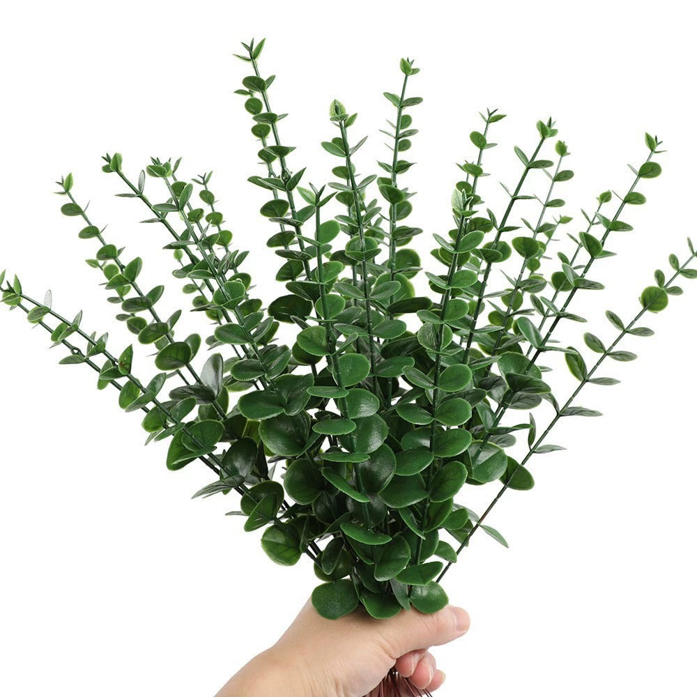 Eukalyptus Zweige Künstlich (20 Stk.), 47cm Deko Äste, Täuschend Echte Kunstblumen für Vase, Hochzeit & Floristik, Salbeigrün