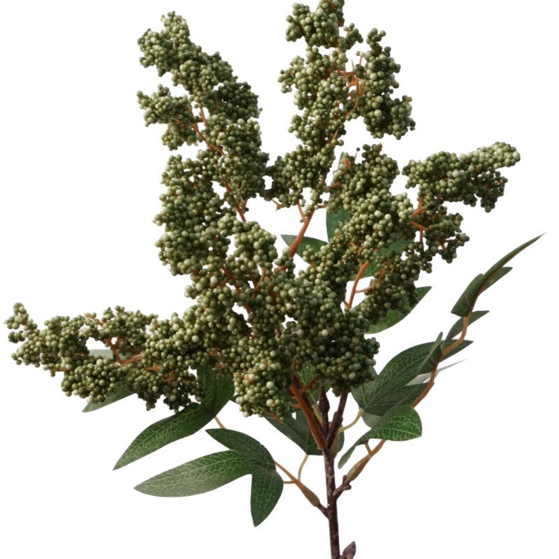 Künstliche Beerenzweige 44 cm, 2er-Set – Realistische Nandina-Herbstbeeren für Vase, Gesteck & Herbstdeko