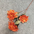 Dahlien Kunstblume 57cm, 3 Blütenköpfe (8,5cm), hochwertiger Seidenblumen-Stiel, täuschend echt für Vase, Hochzeit, Gestecke, Deko