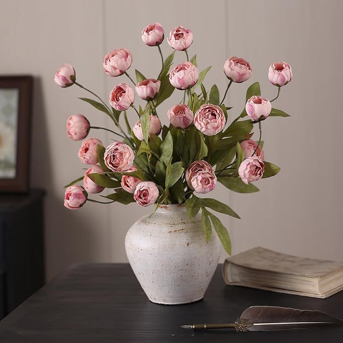 6er Set Pfingstrosen Kunstblumen 69 cm – Seidenblumen für Vase, Hochzeit & Deko