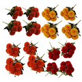 16 Stk. Künstliche Chrysanthemen 31cm, UV-beständige Herbstblumen, Täuschend echte Kunstblumen für Außenbereich, Grabschmuck, Balkon & Herbstdeko