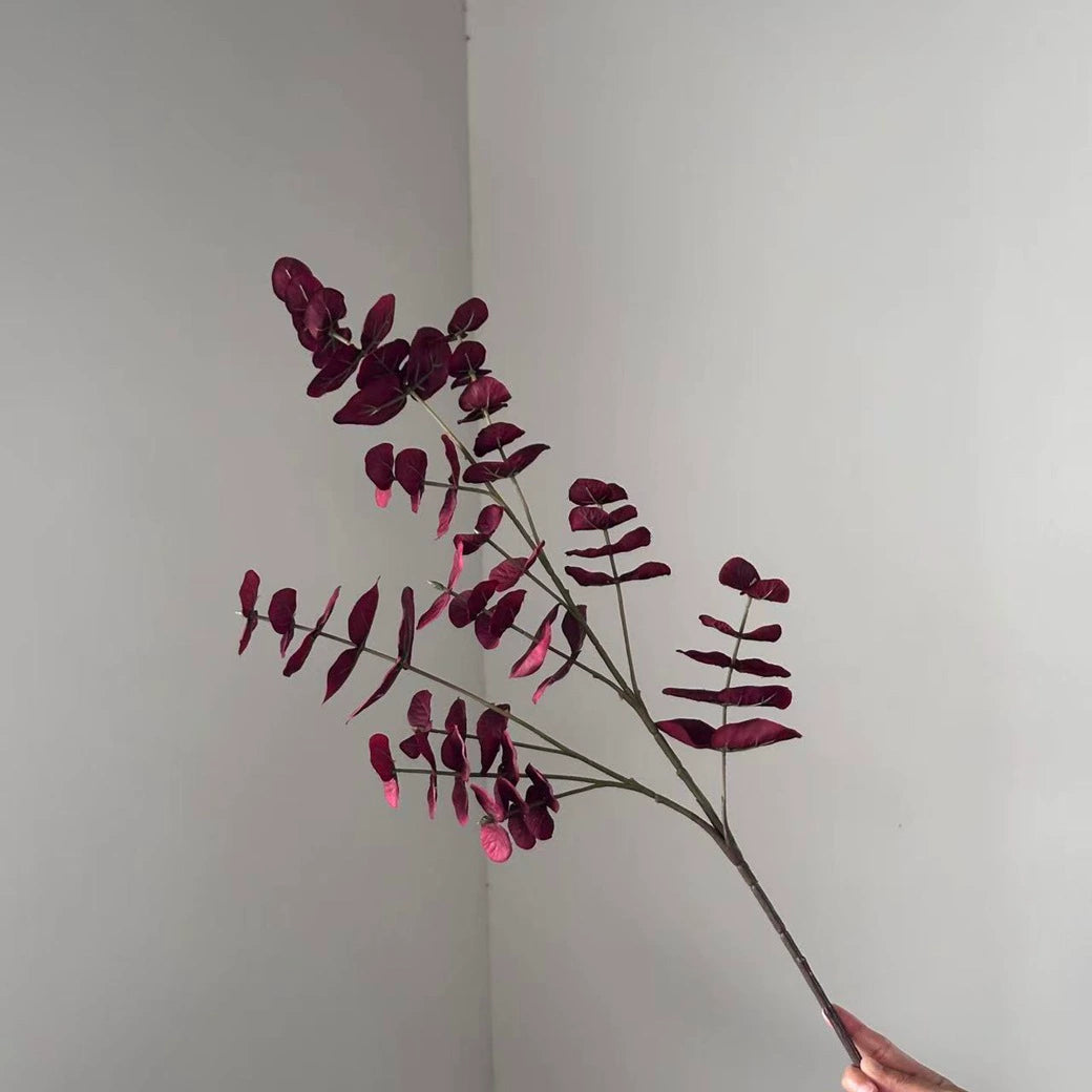 Eukalyptuszweig künstlich 90cm, täuschend echt, hochwertiger Dekozweig für Vase, Hochzeit & Floristik, langlebige Kunstpflanze
