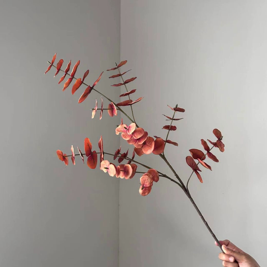 Eukalyptuszweig künstlich 90cm, täuschend echt, hochwertiger Dekozweig für Vase, Hochzeit & Floristik, langlebige Kunstpflanze