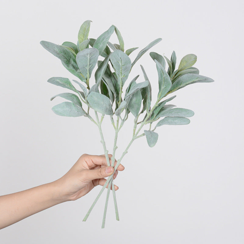 Künstliche Lammohr-Stiele 12er Set, Beflockt, Salbeigrün, 37 cm / 70 cm – für Vase, Hochzeit & Gestecke