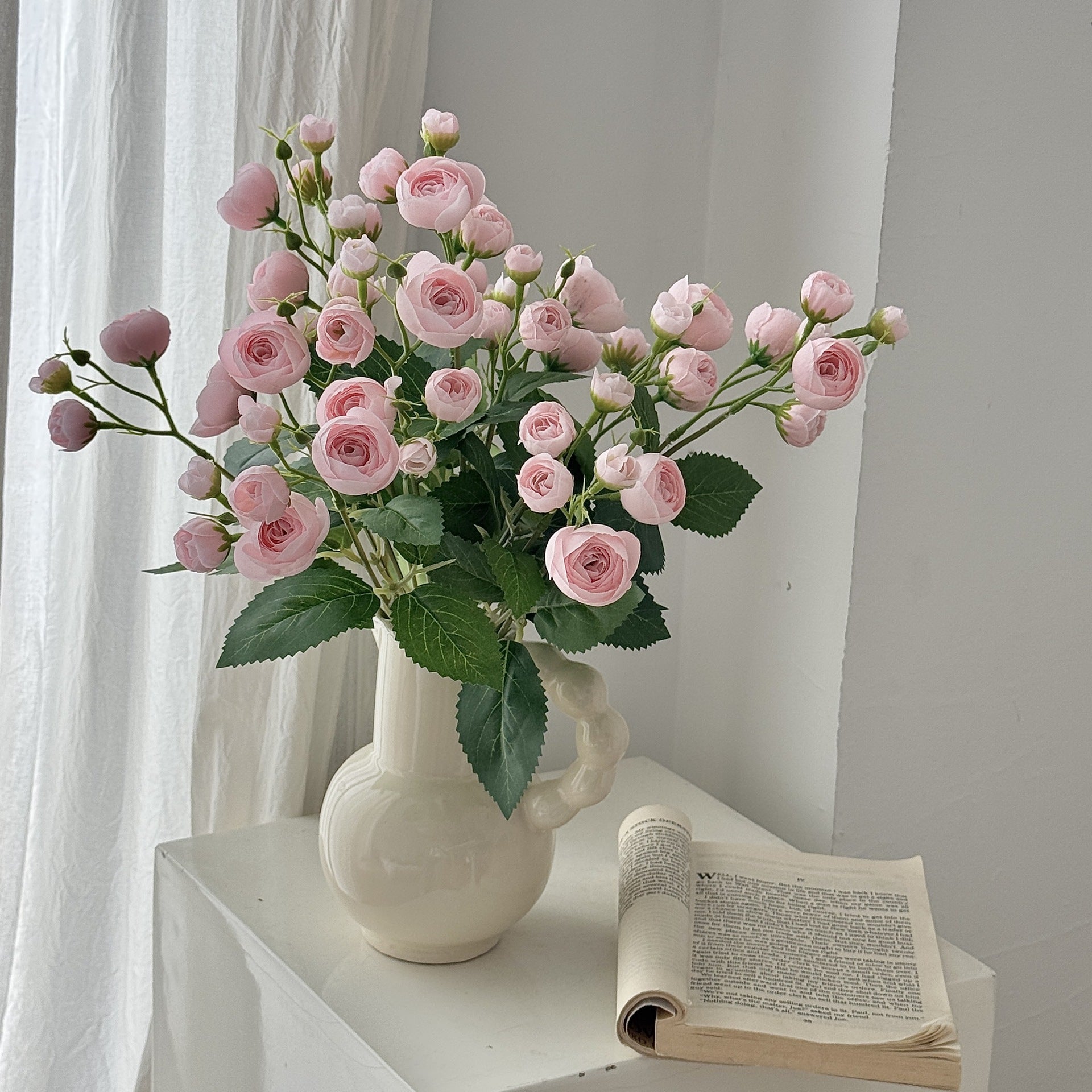 12-Kopf Kunstblumen Teeknospen, 46 cm, realistisch, 4 Farben – ideal für Hochzeiten, Dekoration & Einzelhandel