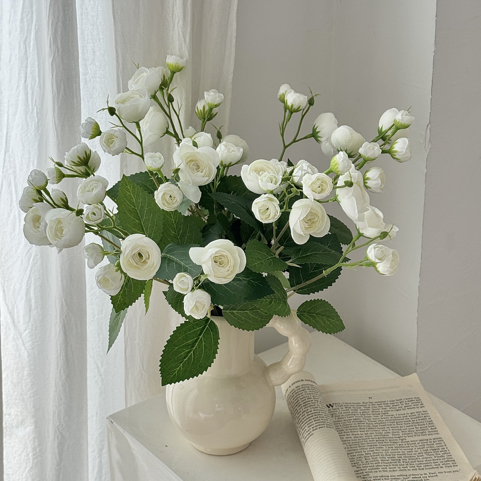 12-Kopf Kunstblumen Teeknospen, 46 cm, realistisch, 4 Farben – ideal für Hochzeiten, Dekoration & Einzelhandel