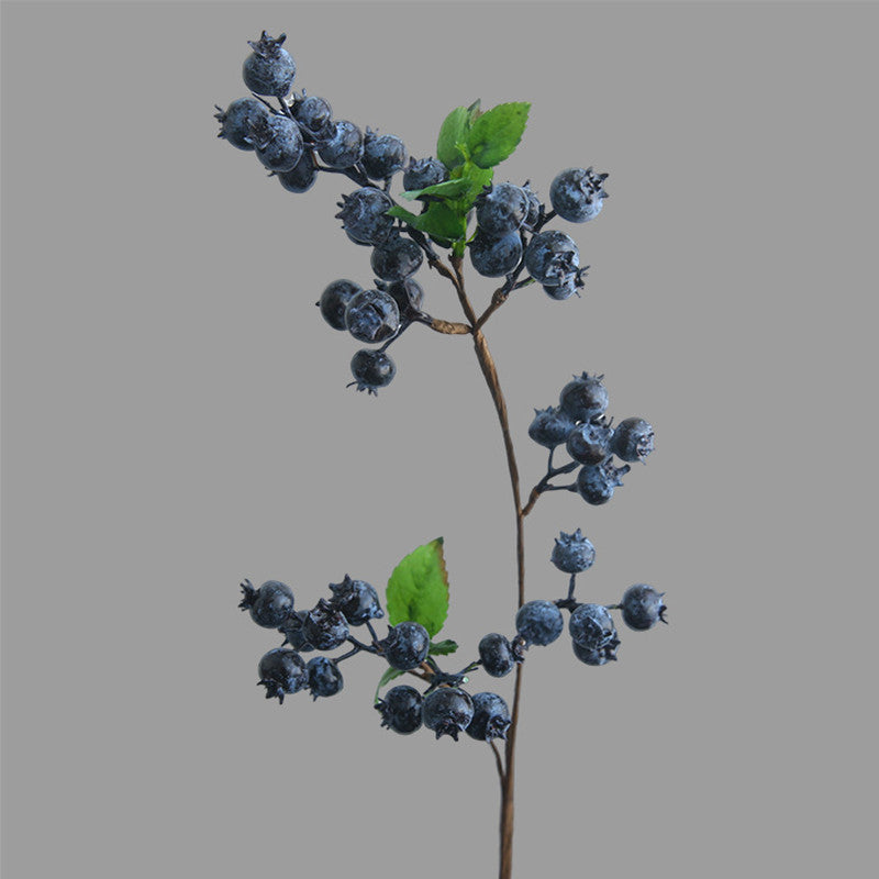 54 cm Künstliche Blaubeeren, Realistische Deko für Wohnzimmer, Hochzeitsdekoration, Fotografie-Requisiten, Ganzjahresdekoration