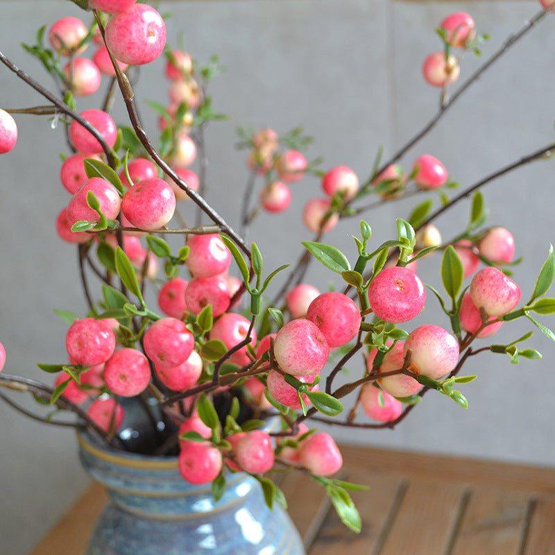 Künstliche Apfelbeeren, 71 cm, 22 Früchte, realistisch, 3 Farben – ideal für Hochzeiten, Herbstdekoration & Einzelhandel